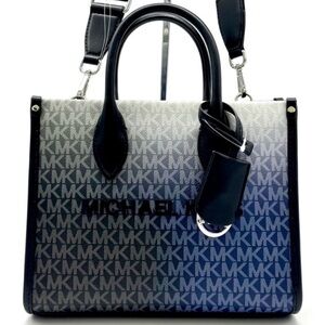 Michael Kors Mirella Small Ombré Signature Logo Crossbody Bag Black Multi